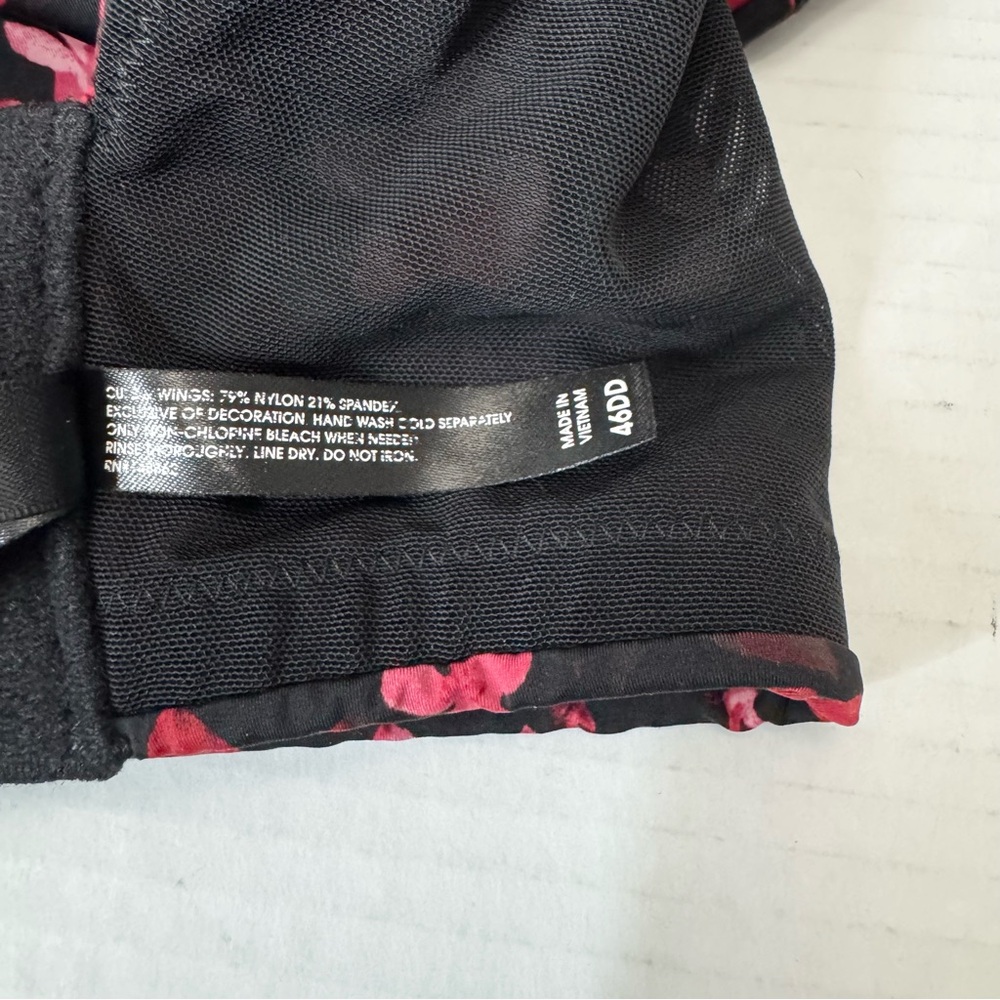 Torrid Curve Dream 360 Back Smoothing Wire-Free Push-Up Bra Floral Size 46DD - Picture 12 of 13